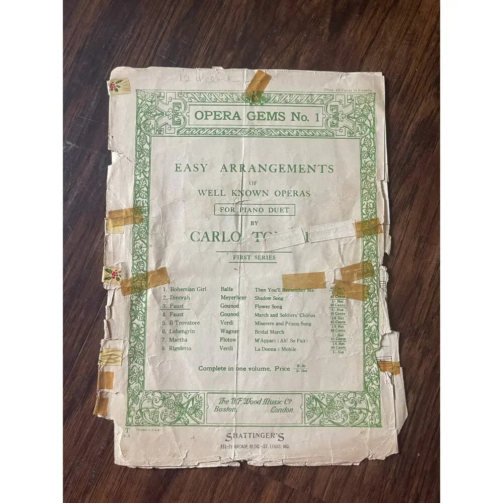 Vintage sheet music booklet from the 1920's